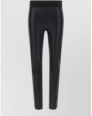 Brunello Cucinelli High Rise Stretch Nappa Leather Leggings - Grey