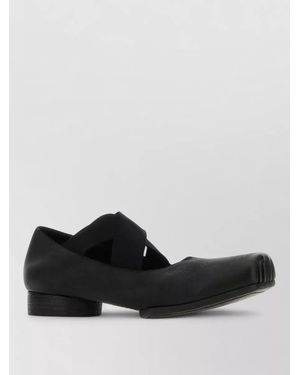 Uma Wang Leather Ballerina Shoes - Black