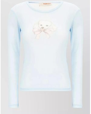 Fiorucci Slim Fit Graphic Long Sleeve Top - White