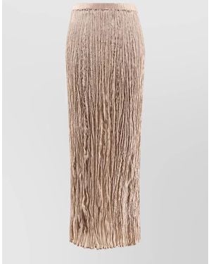 Alysi Wrinkled Pleated Skirt - Natural