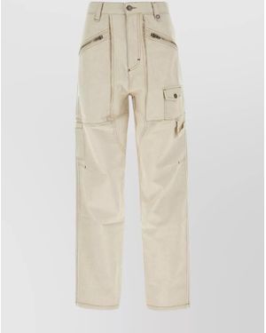 パンツ Isabel Marant Elodie Bronze Cotton Trousers With Isabel Marant Elodie Bronze Cotton Trousers With Utility
