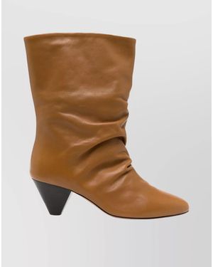 Isabel Marant Leather Ankle Boots - Brown