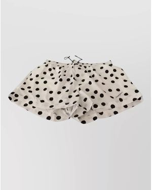 Dolce & Gabbana Leaf Print Bandeau Swim Shorts - Metallic