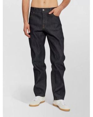 Lanvin Straight Leg Denim Trousers Regular Fit - Blue