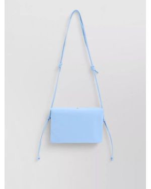 Celine Trio Crossbody Bag Lamb Leather Strap - Blue