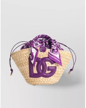 Dolce & Gabbana 'Kendra' Woven Texture Bag - Pink