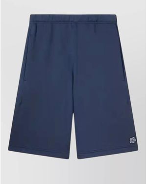KENZO Cotton Bermuda Shorts - Blue