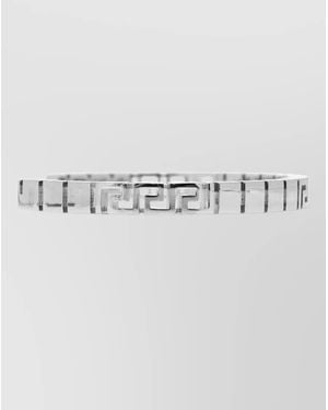 Versace Metal Geometric Open Cuff Bracelet Design - Metallic