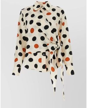 Bottega Veneta Printed Silk Shirt - White