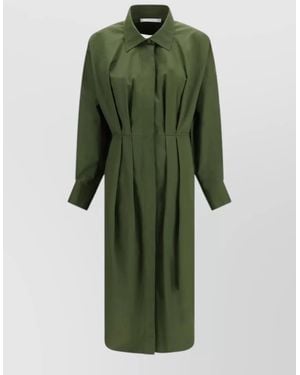 Givenchy Cotton Bicolor Midi Dress - Green