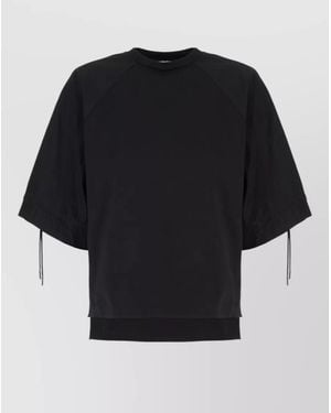 Max Mara Stretch Nylon Blend Blouse Crew Neck - Black