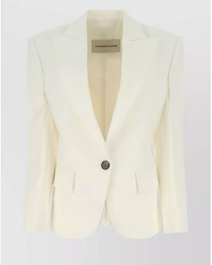 Alexandre Vauthier Single-Breasted Blazer - Natural