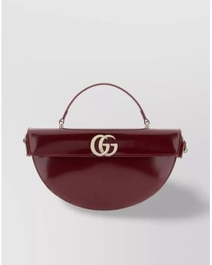 Gucci Small Half Moon Leather Handbag - Pink