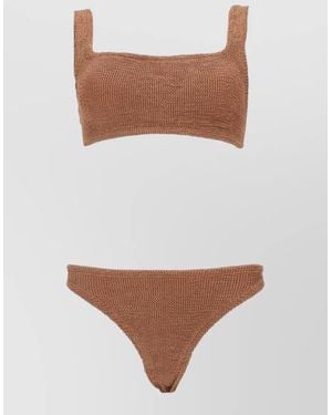 Hunza G Metallic Bikini Set - White