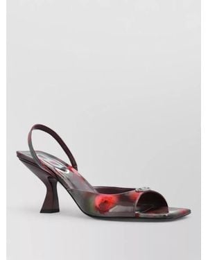 DIESEL Floral-Print Slingback Sandals - Pink