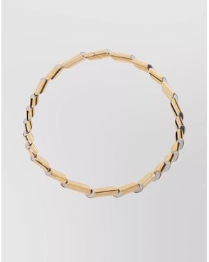 Lanvin Cylindrical Design Necklace Fine Chain - Natural