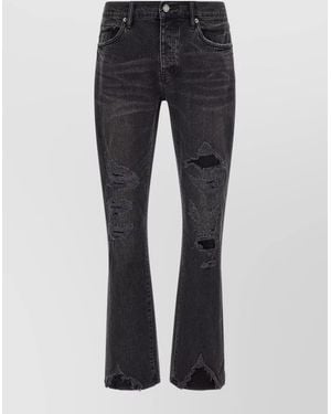 Purple Slim-Fit Denim Jeans - Blue