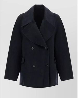 Loulou de Saison Neil Mid Length Relaxed Collar Jacket - Blue