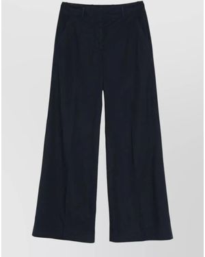 Incotex Cotton Wide-Leg Pants - Blue