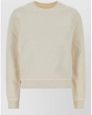 Maison Margiela Cotton Crew Neck Sweatshirt Long Sleeves - Natural