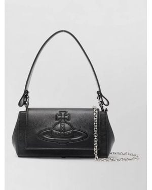 Vivienne Westwood Crossbody Bag Top Handle Chain Strap - Black