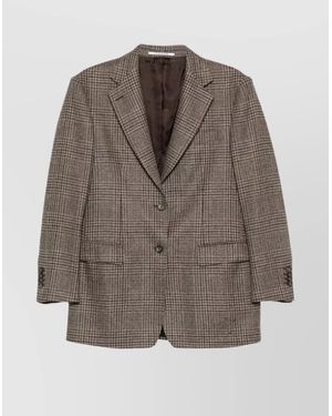 Tagliatore Cashmere Blend Blazer - Brown