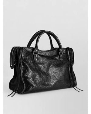 Balenciaga Le City Medium Leather Tote Bag - Black