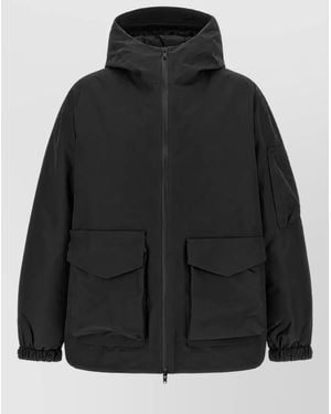 Y-3 Down Hooded Puffer Jacket - Black