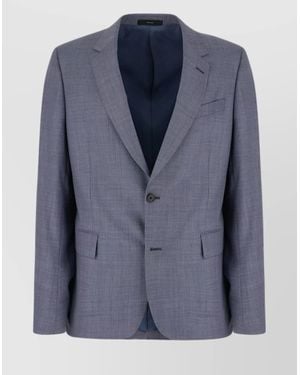 Paul Smith Wool Suit With Air Force Inspiration - Blue