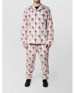 Dolce & Gabbana Cotton Floral Print Pyjama Set - White