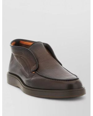 Santoni Leather Ankle Boots - Brown