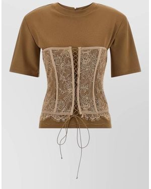 GIUSEPPE DI MORABITO Bustier Top - Natural