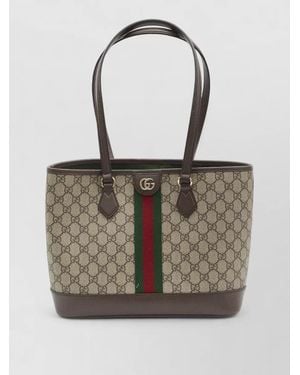 Gucci Ophidia Medium Gg Monogram Tote Bag - Green