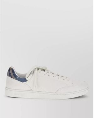 Burberry Leather Lace-Up Sneakers - White