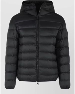 Moncler Short Alrai Hooded Polyamide Down Jacket - Black