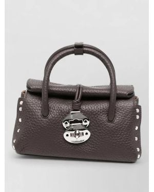Zanellato Dotta Centauro Baby Leather Top Handle Bag - Black