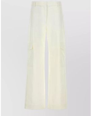 GIMAGUAS High-Rise Wide-Leg Cargo Pants - White