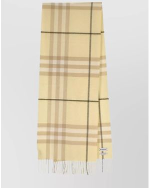 Burberry Embroidered Cashmere Scarf - Natural