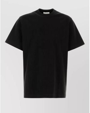 The Row Maiko Cotton Crew Neck Short Sleeve T-Shirt - Black