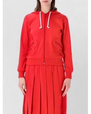 Comme des Garçons Hooded Fleece Zip Jacket - Red
