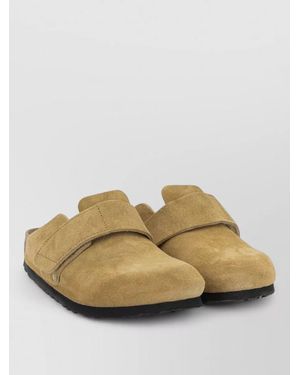 Birkenstock Loma Suede Strap Slip On Slippers - Natural