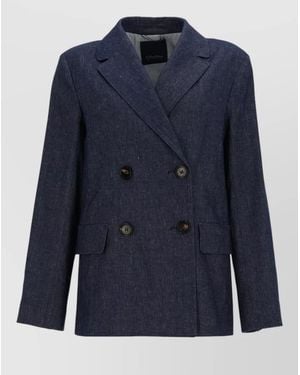 Max Mara Double-Breasted Blazer - Blue