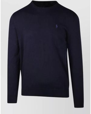 Ralph Lauren Crew Neck Sweater Long Sleeve Knit - Blue