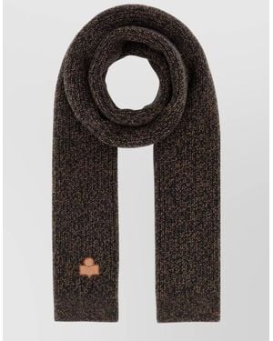 Isabel Marant Wool Two-Tone Scarf - Black