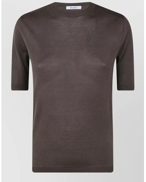 Max Mara Mxm Aceti Crew Neck Knit Top - Brown