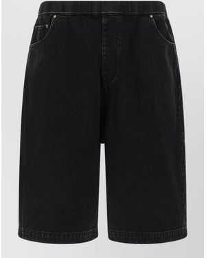 Entire studios Spar Tailored Bermuda Shorts Belt Loops - Black