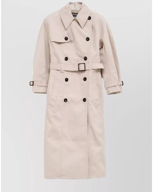 Jacquemus Double-Breasted Belted Trench Coat - Natural