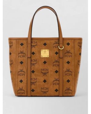 MCM Canvas Toni Tote Bag Hardware Top Handles - Brown