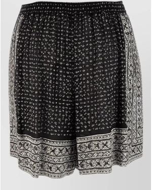 Ermanno Scervino Patterned Lightweight Relaxed Fit Shorts - Black