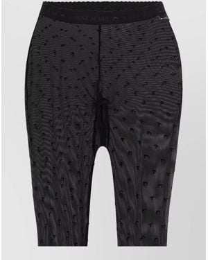 Marine Serre High Waist Mesh Tights Moon Motif - Black